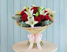 Букет цветов из:  Лилии и Розы #REPLACE_PRED# Родионово-Несветайской