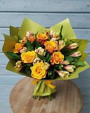 Букет цветов из:  Альстромерии и Розы в Родионово-Несветайской