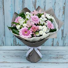 Букет цветов из:  Герберы, Альстромерии и Хризантемы в Родионово-Несветайской