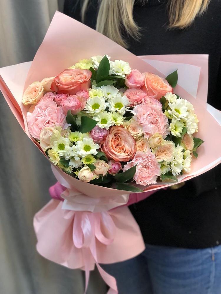 Букет цветов из: Гвоздики, Розы и Хризантемы в Родионово-Несветайской