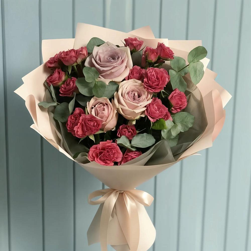 Букет цветов из: Гвоздики и Розы в Родионово-Несветайской