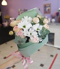 Букет милый в Родионово-Несветайской Букет цветов из: Хризантемы и Розы в Родионово-Несветайской