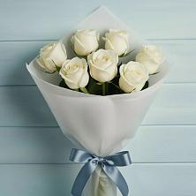 Букет 7 Белых роз Эдлесс Лав в Родионово-Несветайской