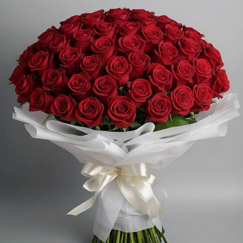 Букет 101 Красная роза Блэк Мэджик в Родионово-Несветайской
