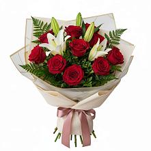 Букет цветов из:  Лилии и Розы #REPLACE_PRED# Родионово-Несветайской