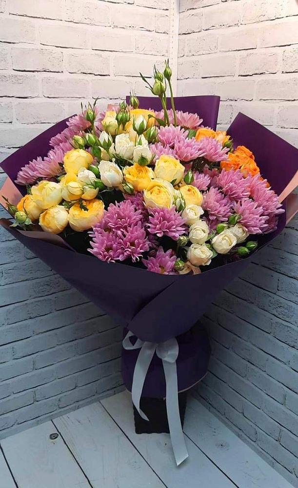 Букет цветов из: Хризантемы и Розы в Родионово-Несветайской