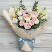 Букет цветов из:  Лизиантусы в Родионово-Несветайской