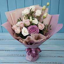 Букет цветов из:  Розы и Лизиантусы #REPLACE_PRED# Родионово-Несветайской
