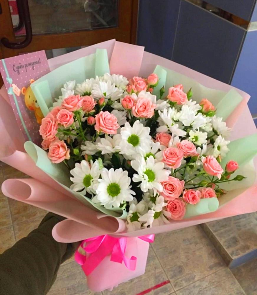 Букет цветов из: Розы и Хризантемы в Родионово-Несветайской