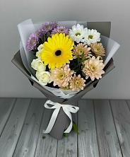 Букет цветов из:  Розы, Герберы и Хризантемы в Родионово-Несветайской