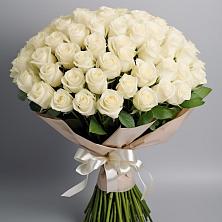 Букет 101 беля роза Белоснежка в Родионово-Несветайской