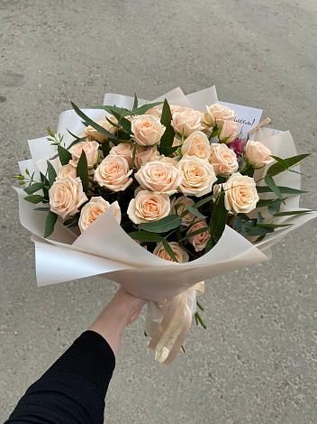Букет Кремовые розы Латте в Родионово-Несветайской