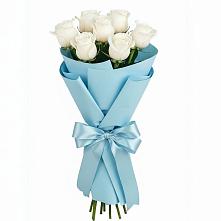 Букет 7 белых роз Проуд в Родионово-Несветайской