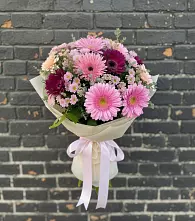 Букет цветов из:  Герберы и Хризантемы в Родионово-Несветайской