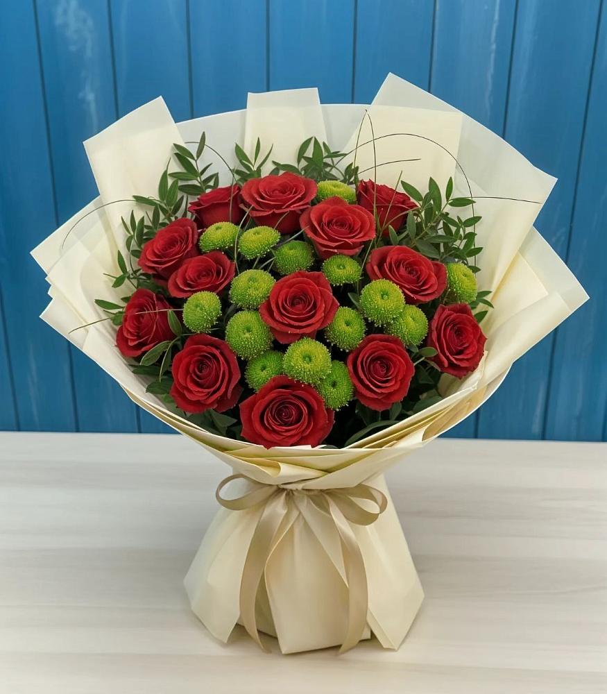 Букет цветов из: Розы и Хризантемы в Родионово-Несветайской