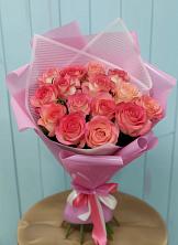 Букет 15 Розовых роз Равель в Родионово-Несветайской