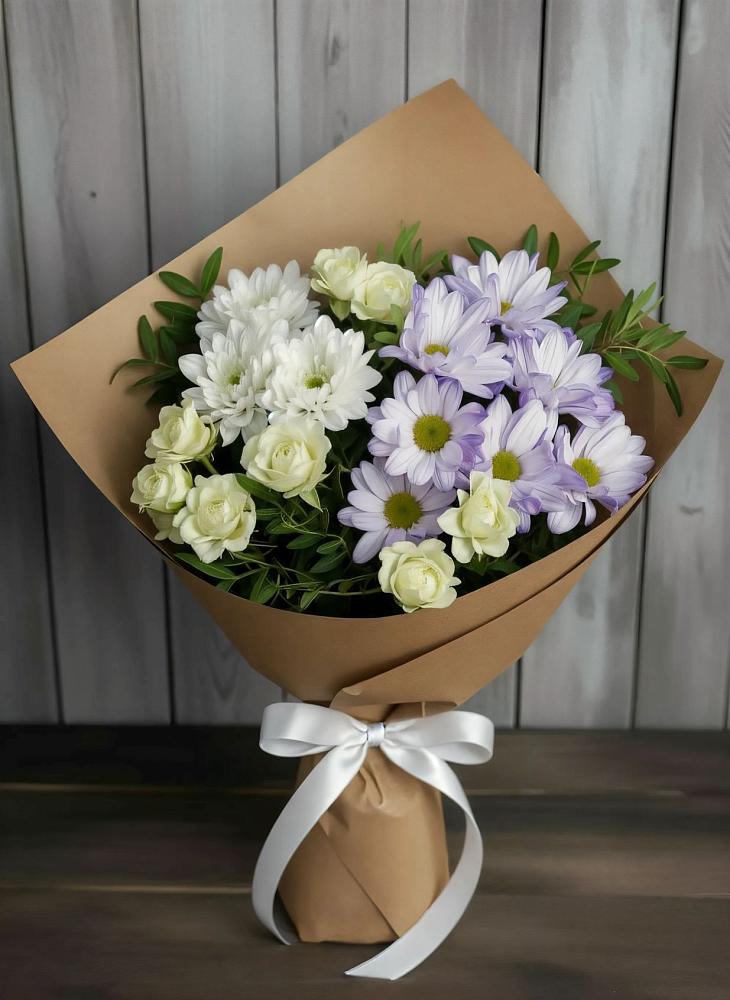 Букет цветов из: Хризантемы и Розы в Родионово-Несветайской